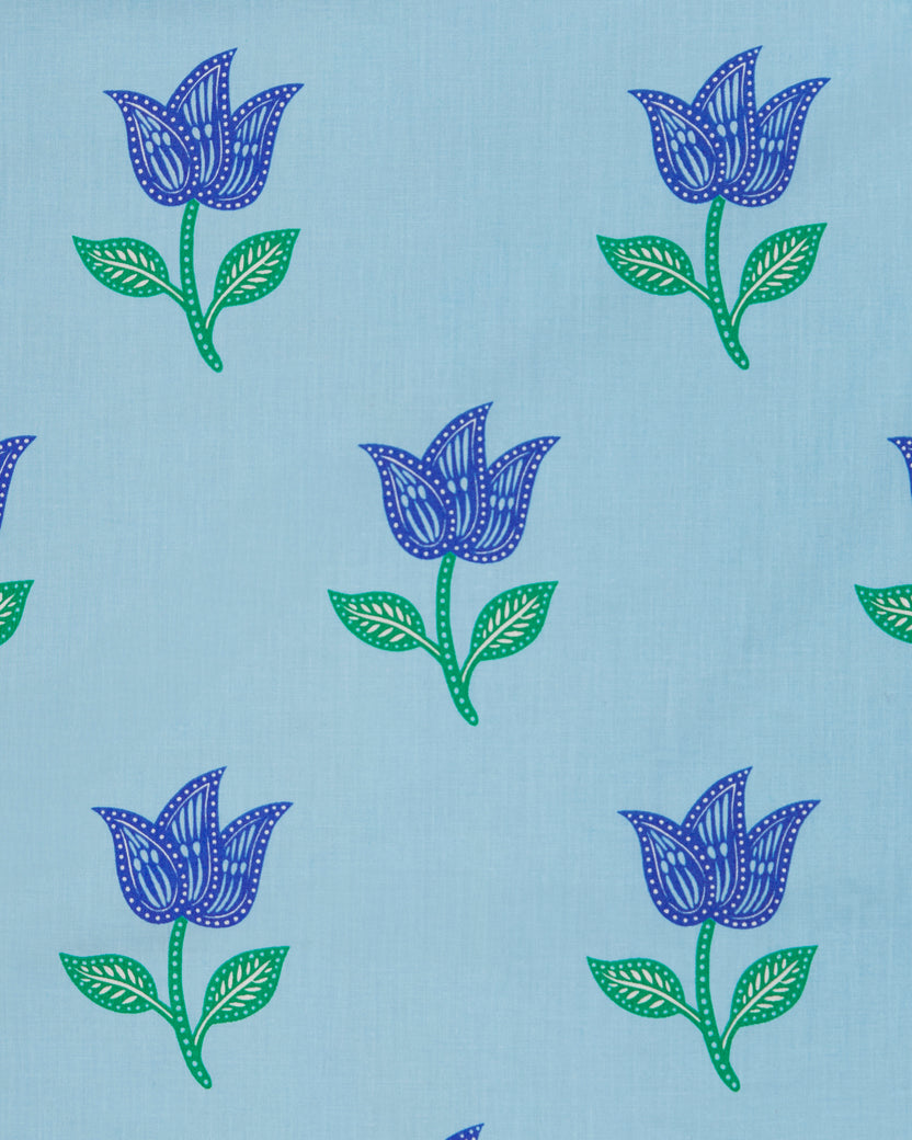 Tulip Bloom - Rosalita Blouse - Oasis Sky - Printfresh