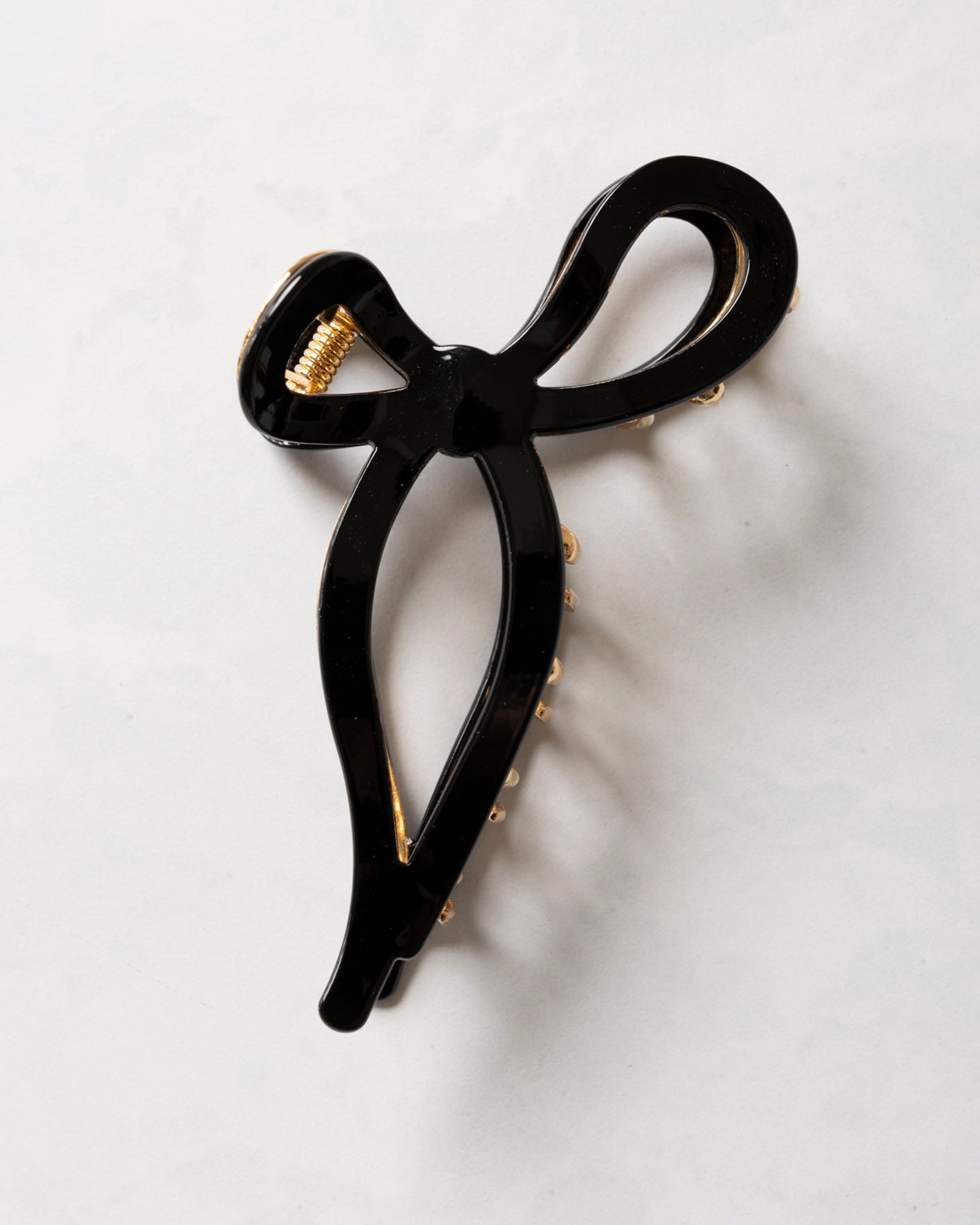 Black Ballet Bow - Acetate Claw Clip - Solar Eclipse - Printfresh