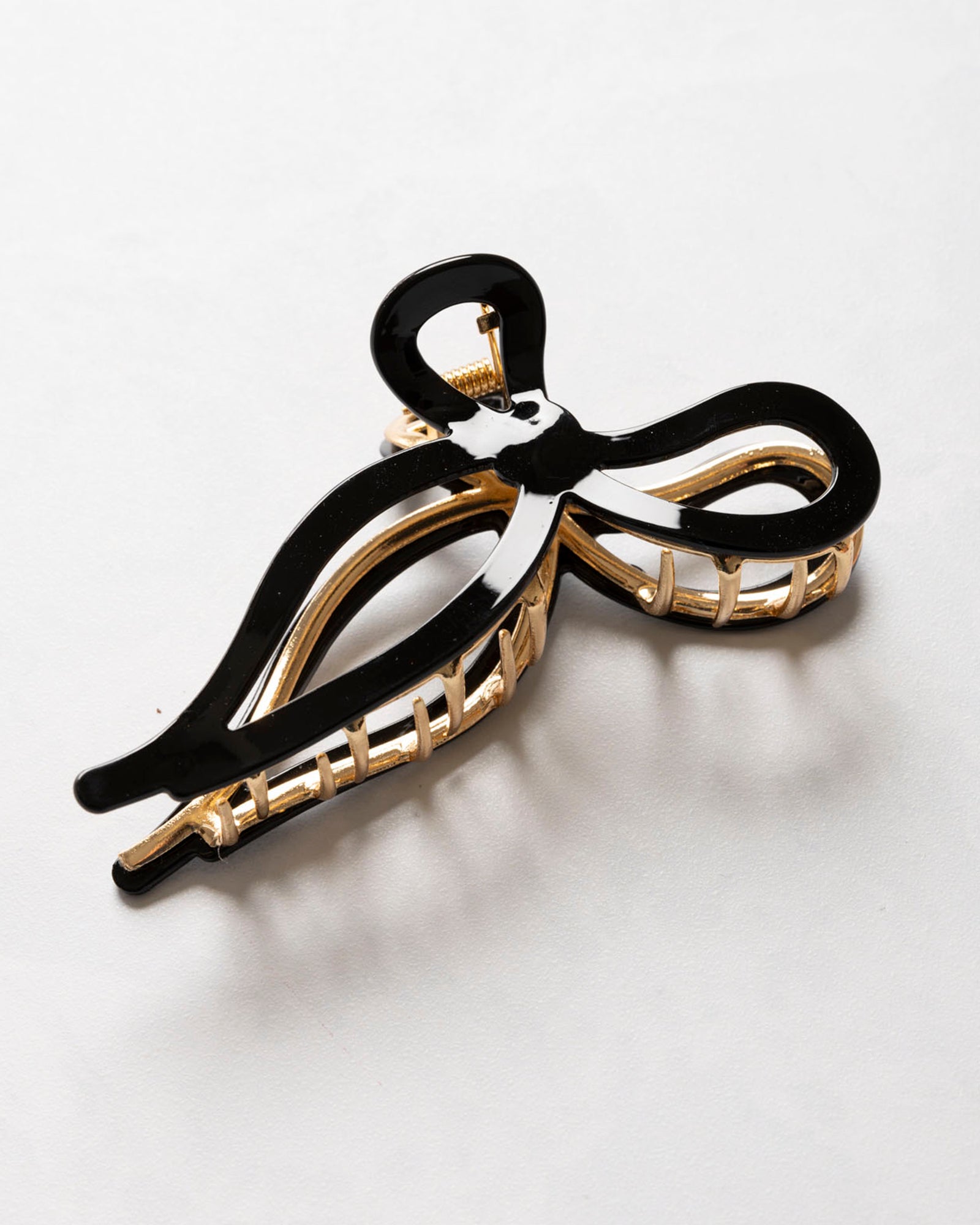 Black Ballet Bow - Acetate Claw Clip - Solar Eclipse - Printfresh