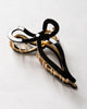 Black Ballet Bow - Acetate Claw Clip - Solar Eclipse - Printfresh