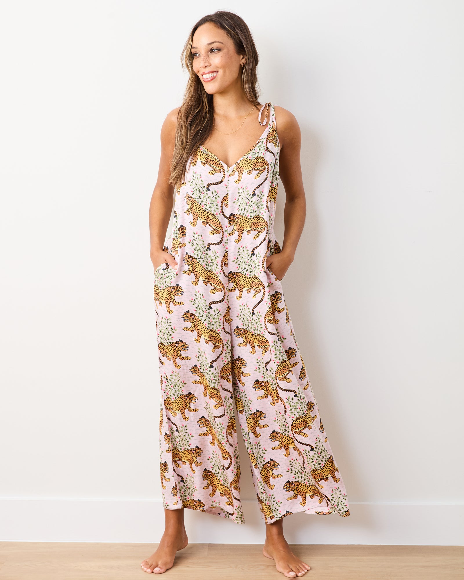 Bagheera - Satin Jaipur Jumpsuit - Blush - Printfresh