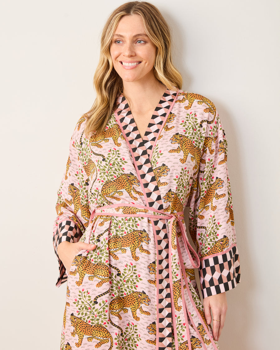 Bagheera - Eco Satin Robe - Blush - Printfresh