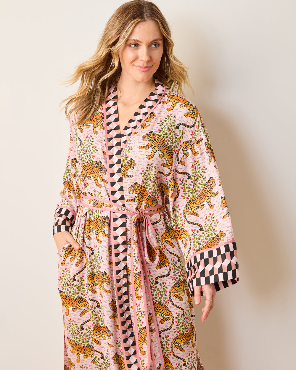 Bagheera - Satin Robe - Blush - Printfresh