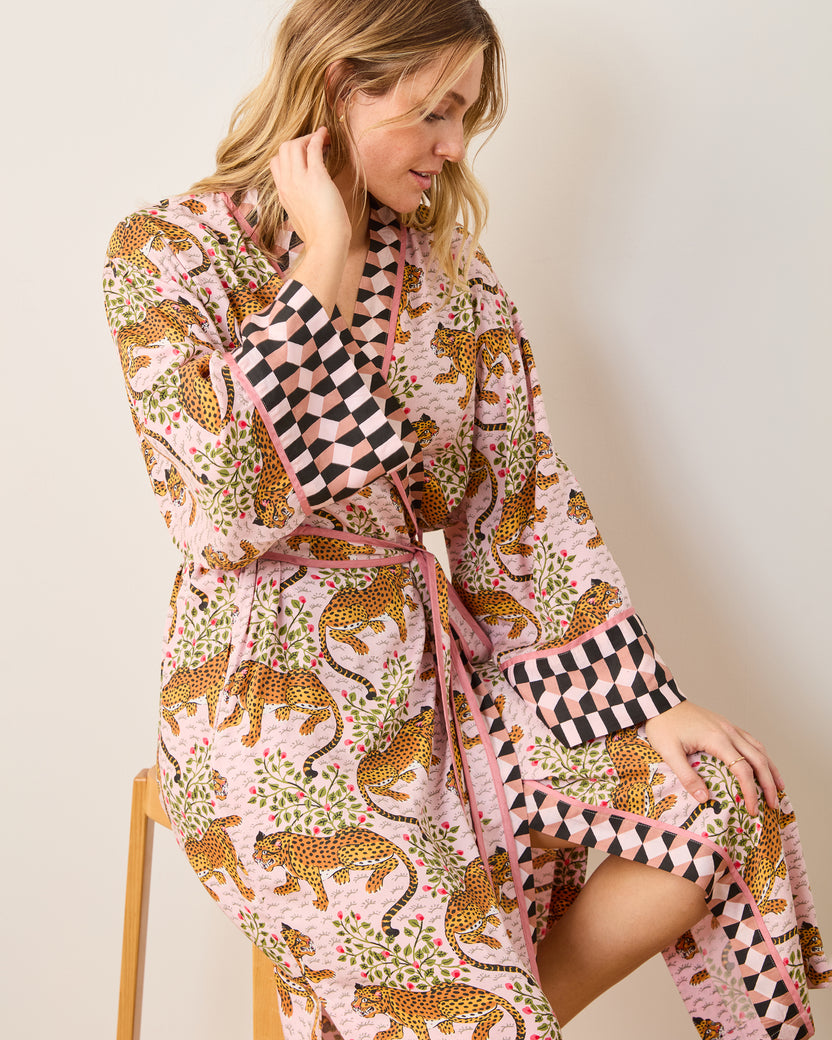 Bagheera - Eco Satin Robe - Blush - Printfresh