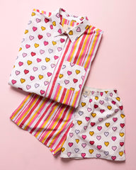 Candy Hearts Stripe - Everyday Button Down & Boyfriend Boxer - Candy C