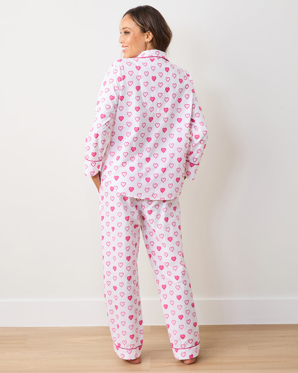 Candy Hearts - Long PJ Set - Pale Pink - Printfresh