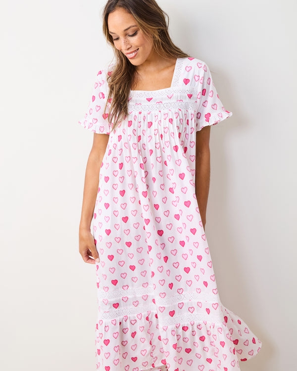 Candy Hearts - Nashville Nights Nightgown - Pale Pink - Printfresh