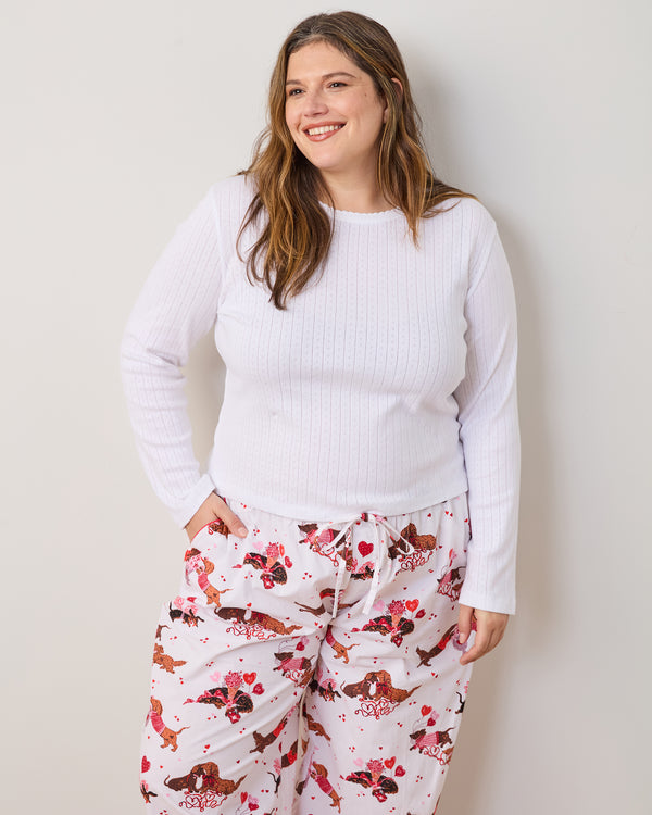 Dachshund Date - PJ Pants - Cloud - Printfresh