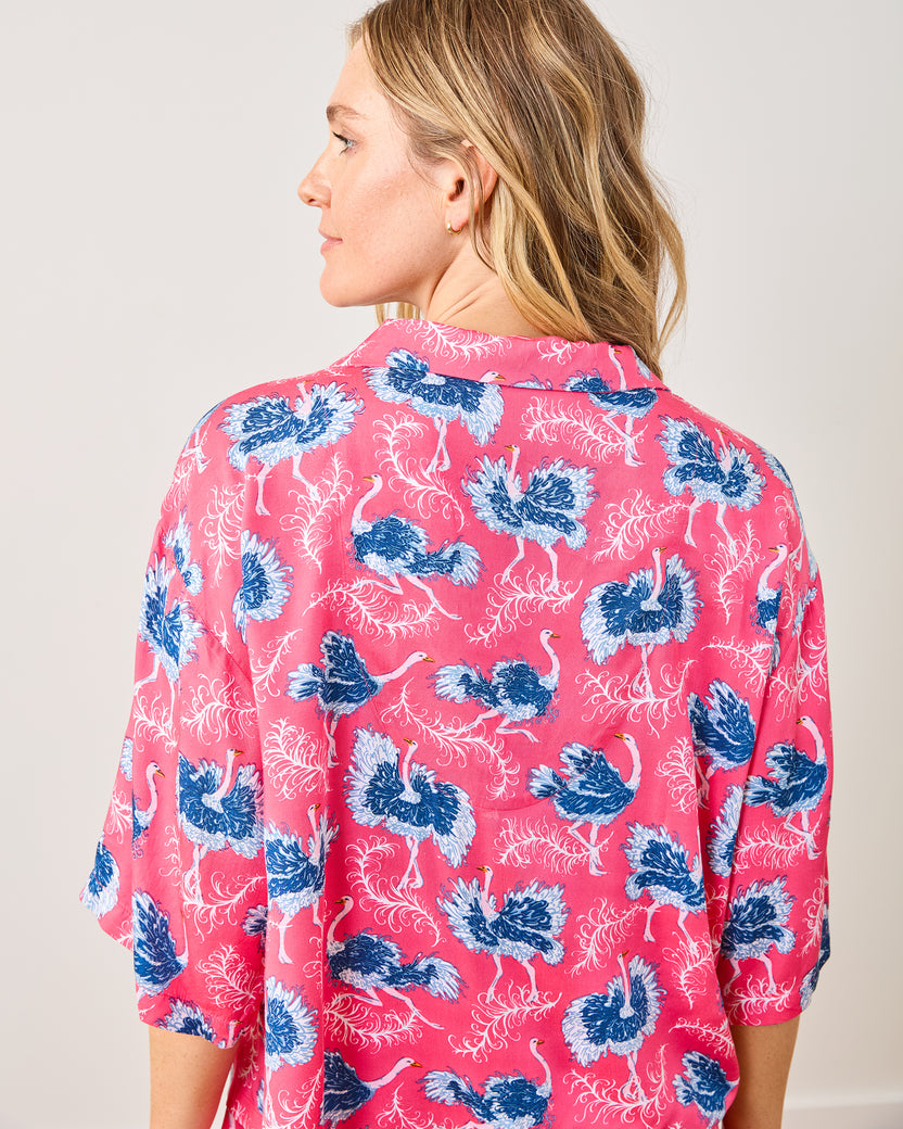 Ostrich Dance - Eco Satin Wildest Dreams Set - Fancy Pink - Printfresh