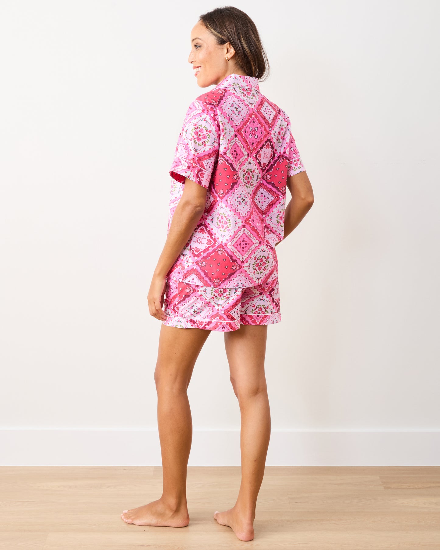 Vintage Valentine - Short PJ Set - Mailbox Pink - Printfresh