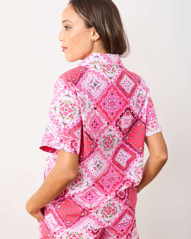 Vintage Valentine - Short PJ Set - Mailbox Pink - Printfresh