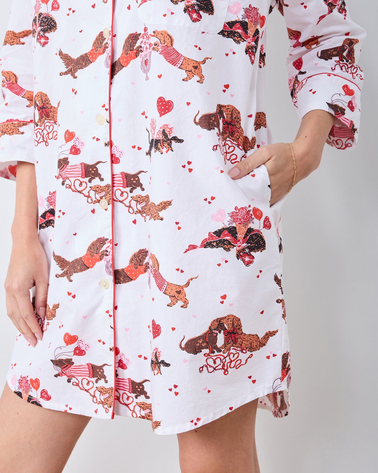 Dachshund Date - Sleep Shirt - Cloud - Printfresh