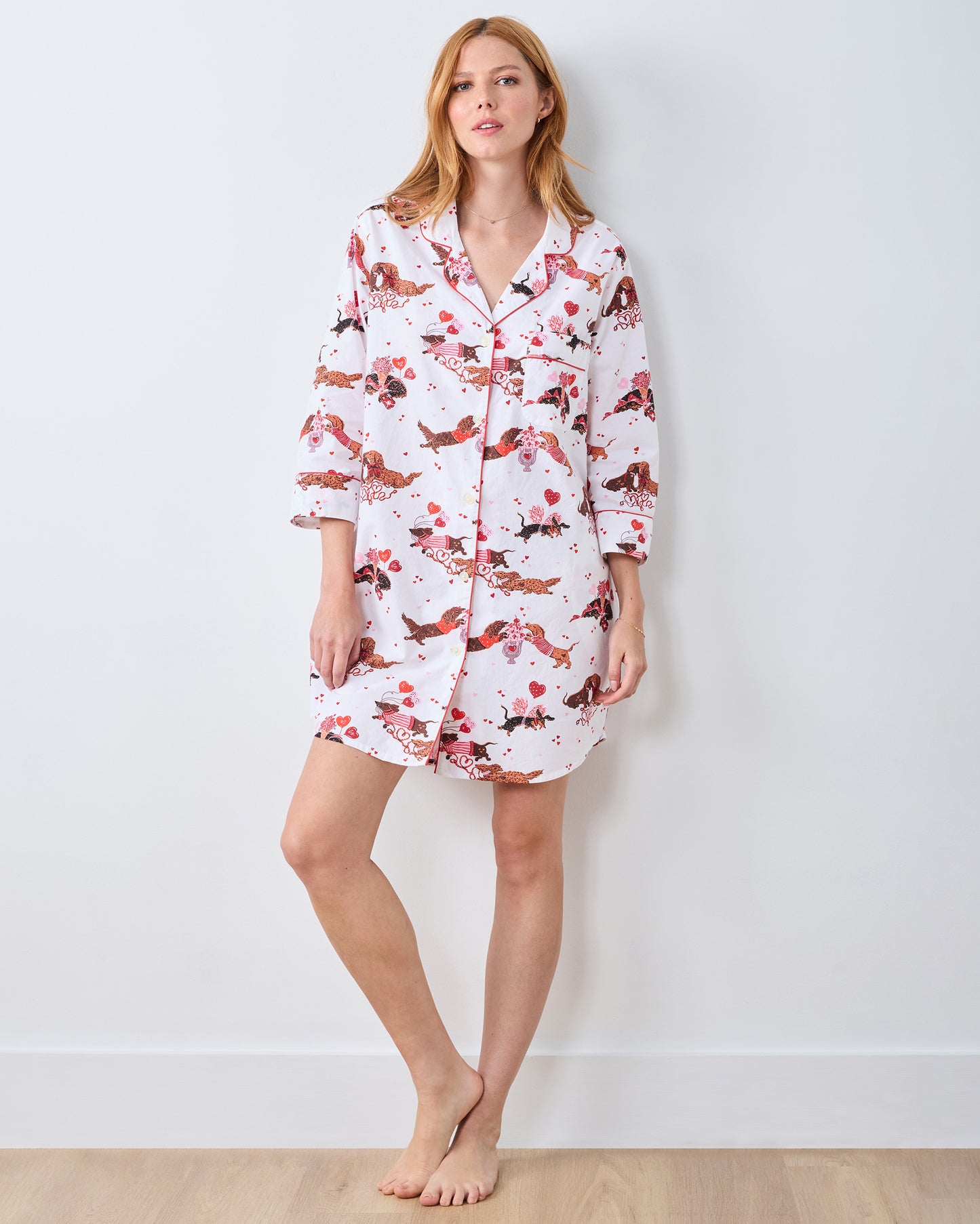 Dachshund Date - Sleep Shirt - Cloud - Printfresh