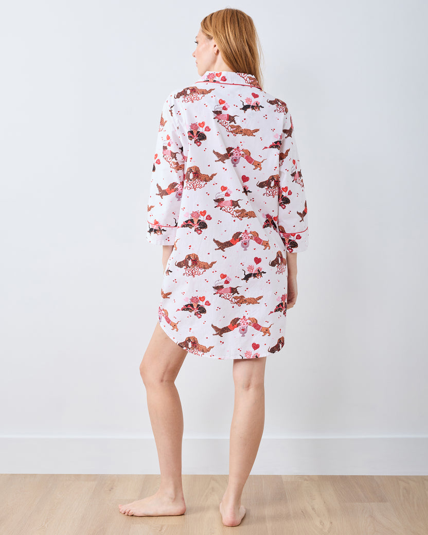 Dachshund Date - Sleep Shirt - Cloud - Printfresh