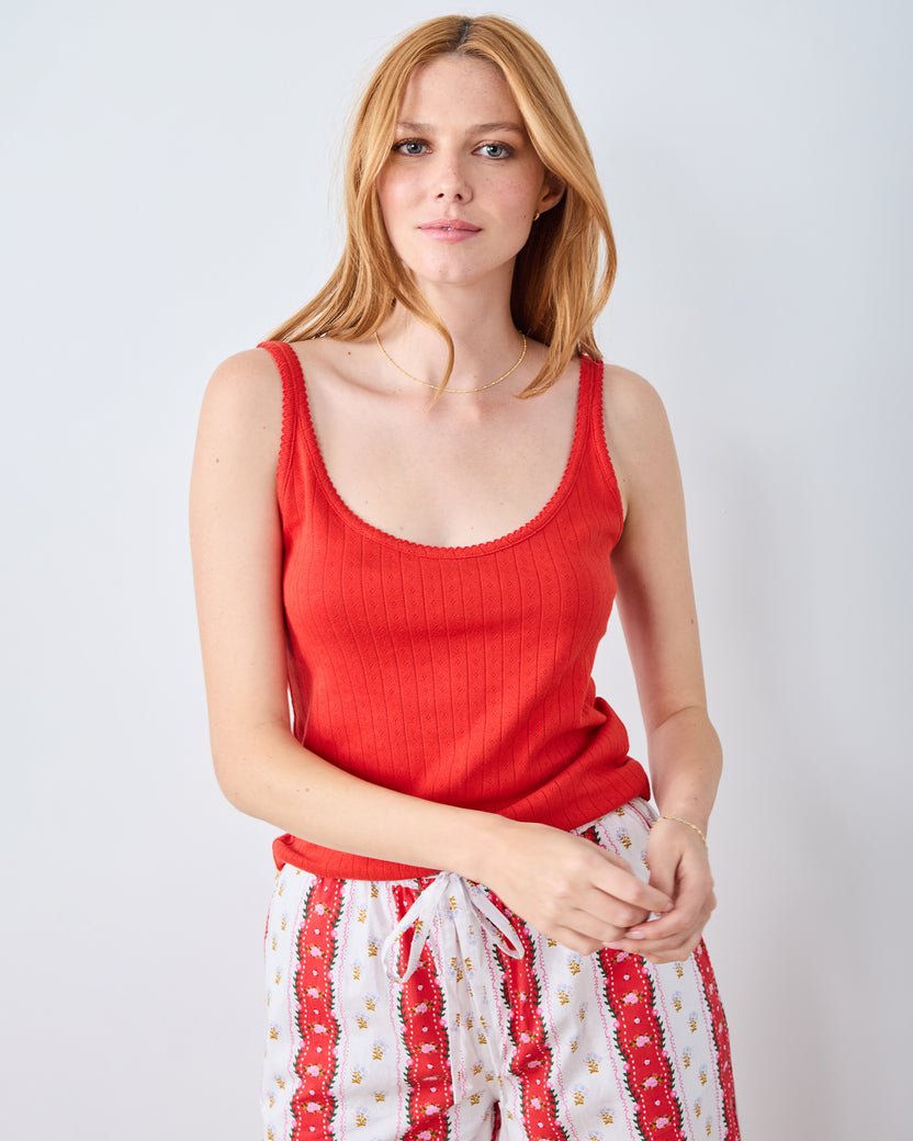 Solid - Esme Tank - Red Lip - Printfresh