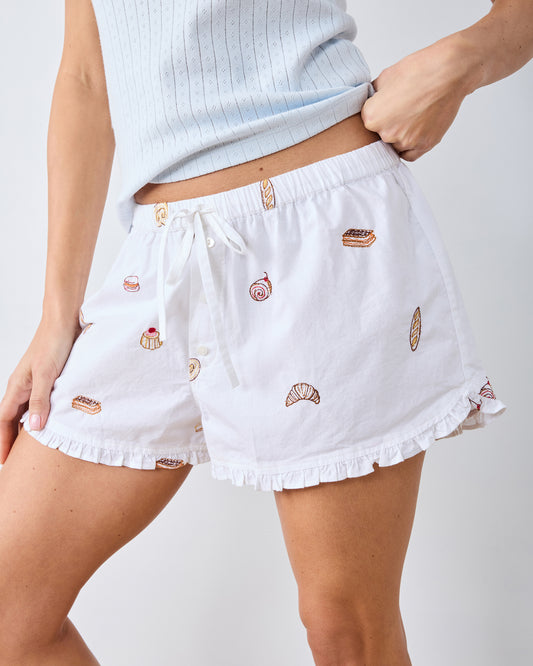 Freshly Baked - Ruffle Shorts - Cloud - Printfresh