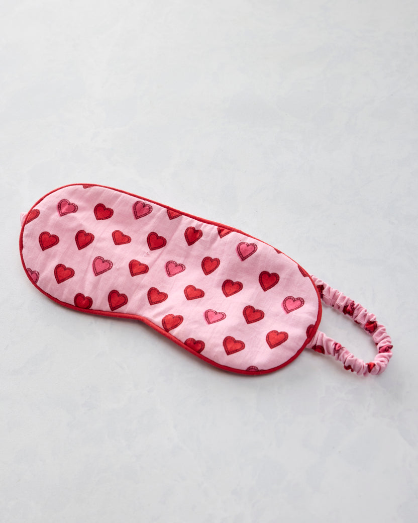 Mini Candy Hearts - Eye Mask - Pink Macaron - Printfresh