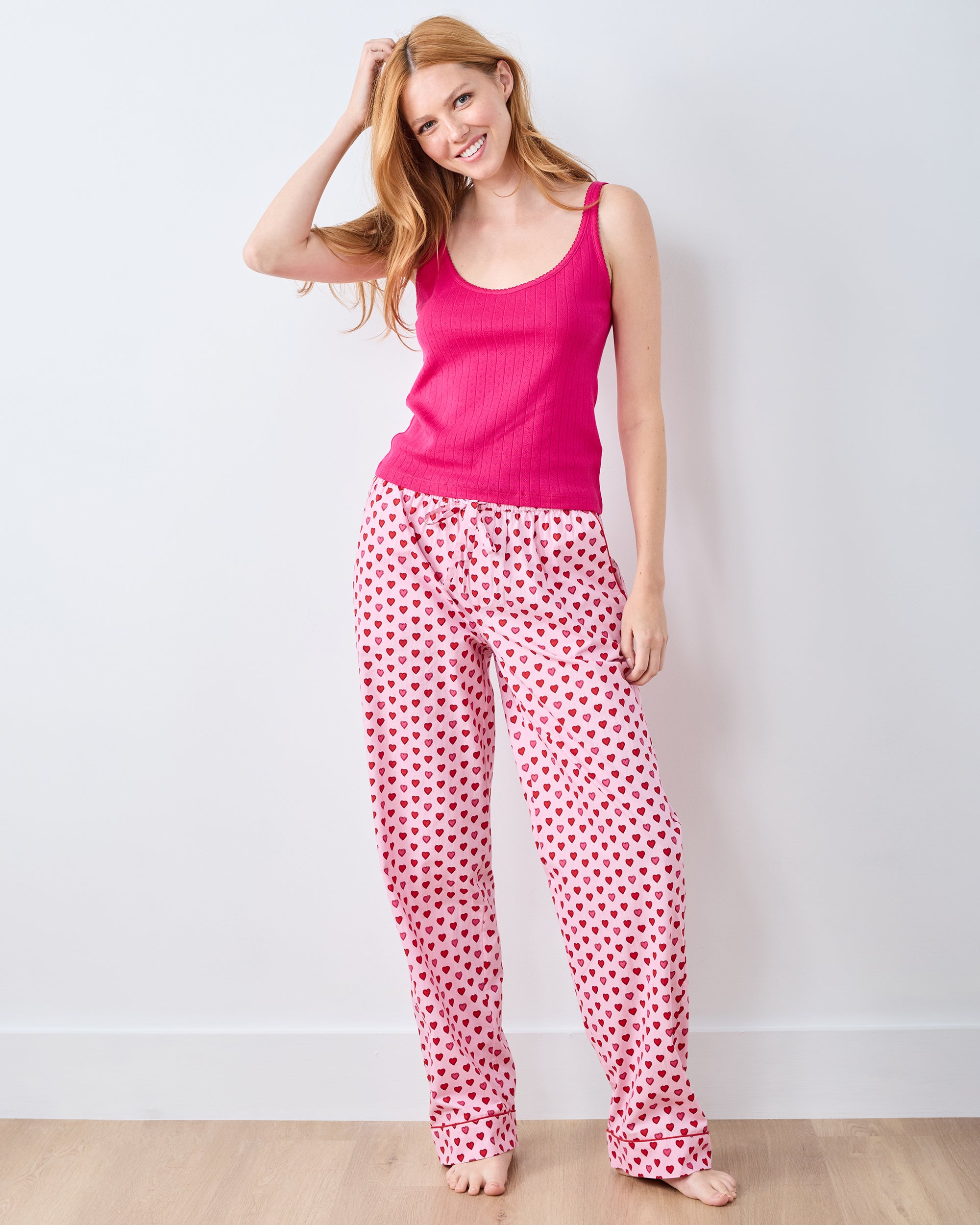 Mini Candy Hearts - Tall PJ Pants - Pink Macaron – Printfresh