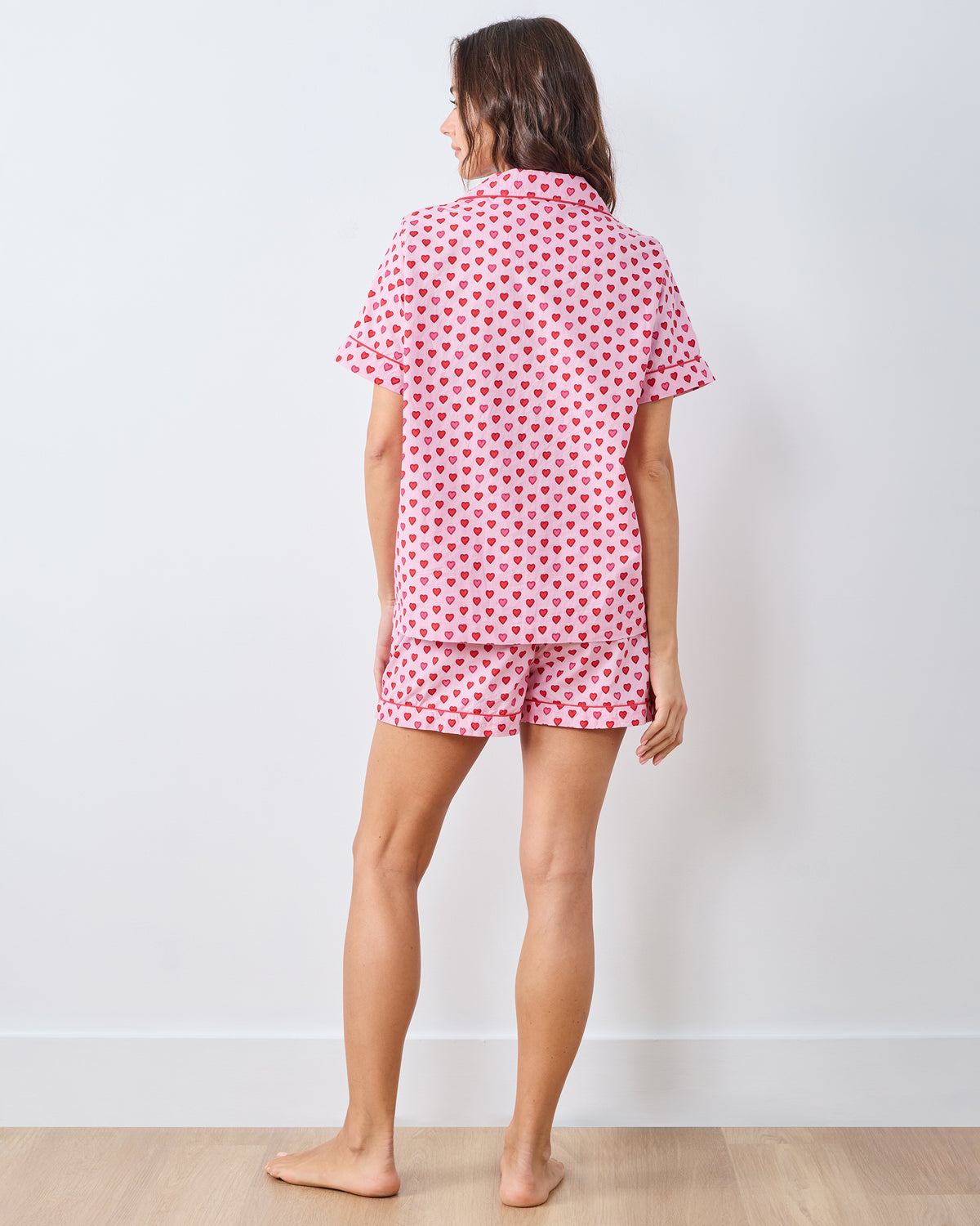 Mini Candy Hearts - Short PJ Set - Pink Macaron - Printfresh