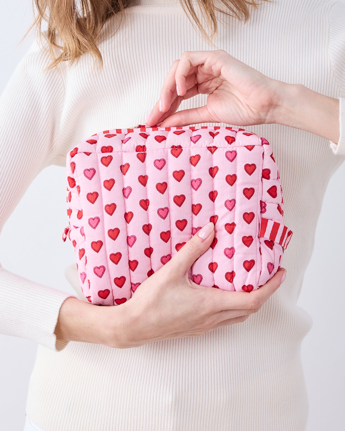 Mini Candy Hearts - Three's Best Pouch Set - Pink Macaron - Printfresh