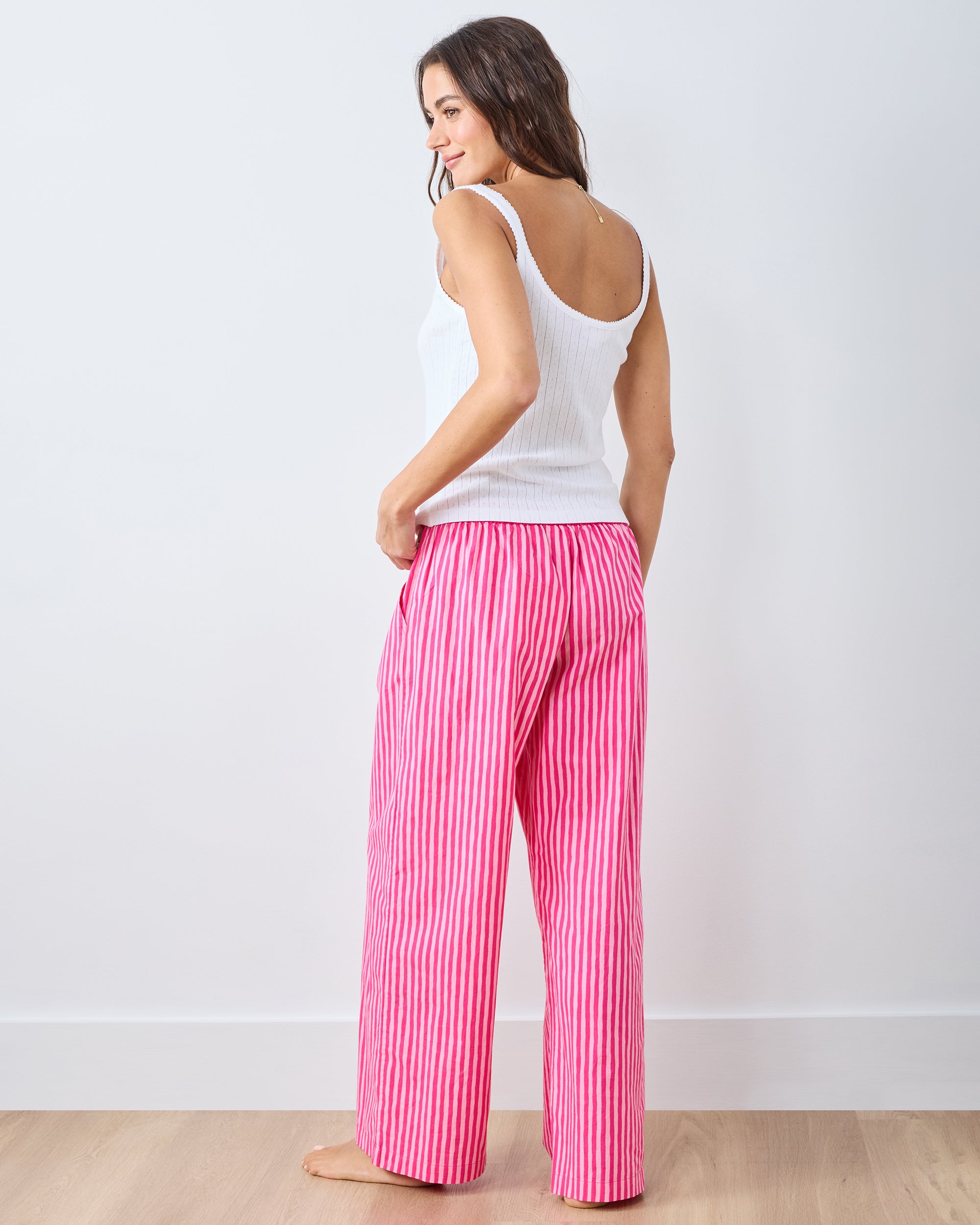 Pink Stripe - Nola PJ Pants - Hot Pink – Printfresh
