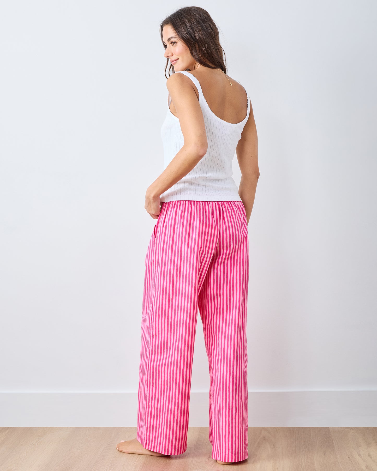 Pink Stripe - Nola PJ Pants - Hot Pink - Printfresh