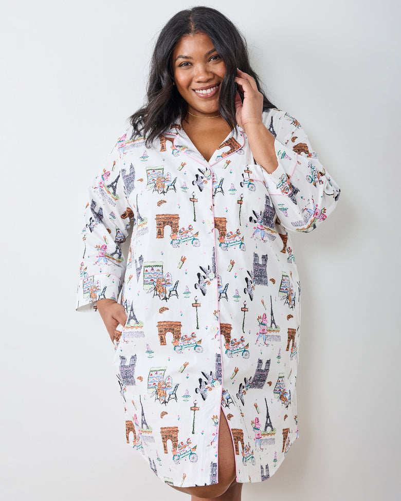 Paris Getaway - Sleep Shirt - Cloud - Printfresh