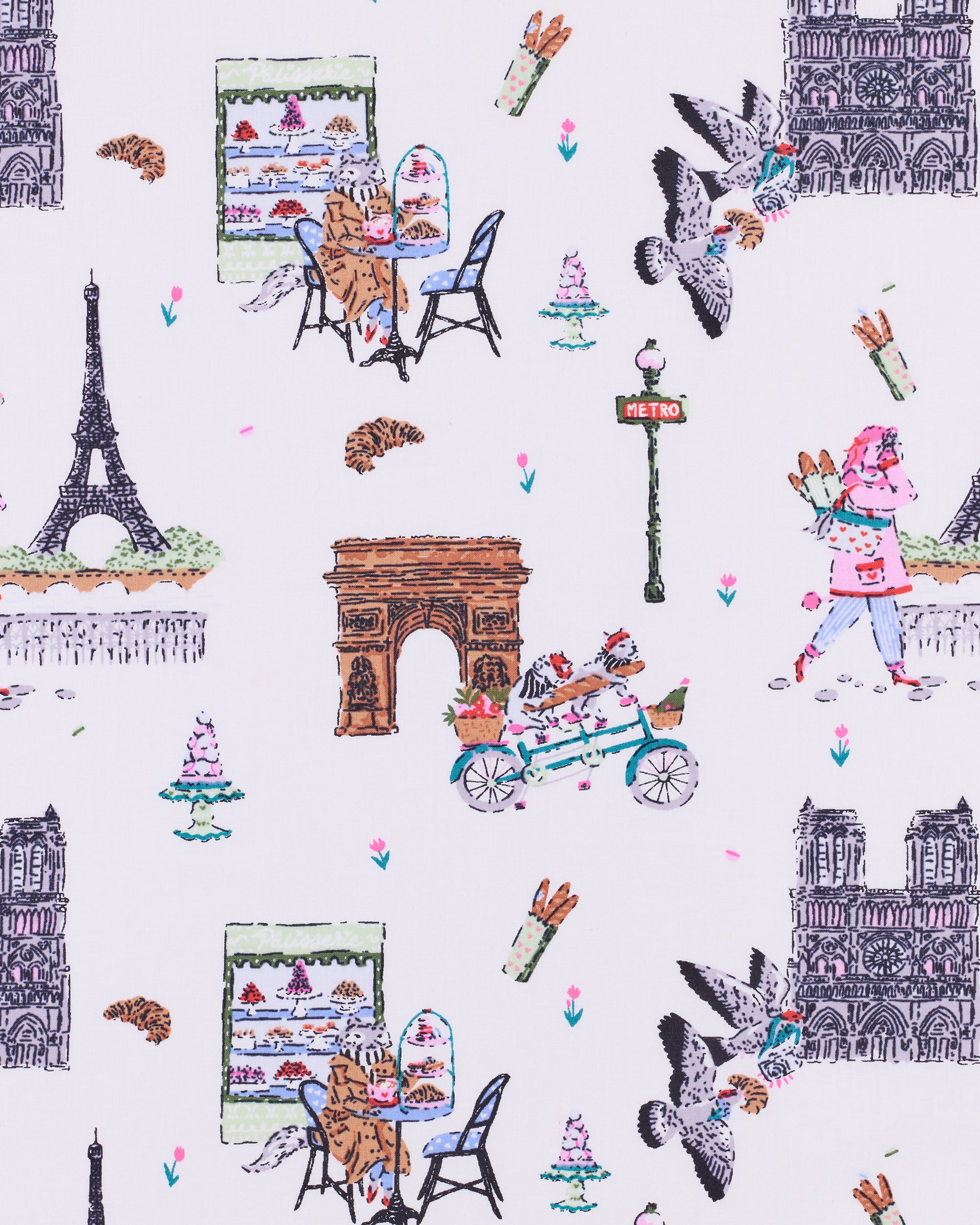 Paris Getaway - Men's Long PJ Set - Cloud – Printfresh