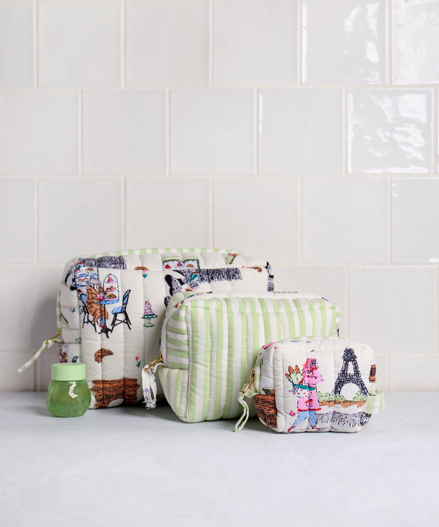 Paris Getaway - Three's Best Pouch Set - Cloud - Printfresh