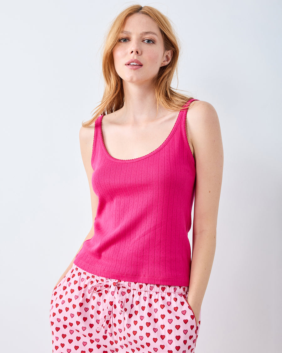 Solid - Esme Tank - Bright Pink - Printfresh