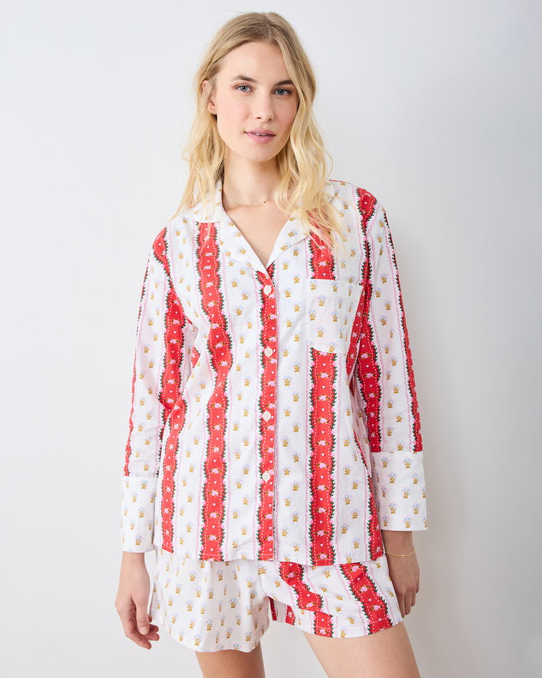 Sweetheart Stripes - Reese Boxer Set - Cherry Cola - Printfresh