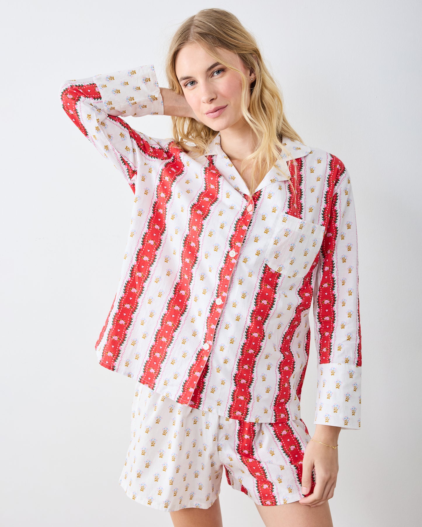 Sweetheart Stripes - Reese Boxer Set - Cherry Cola - Printfresh