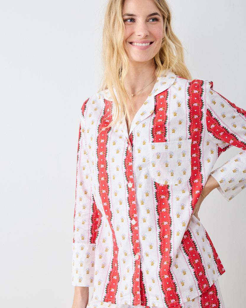 Sweetheart Stripes - Reese Boxer Set - Cherry Cola - Printfresh