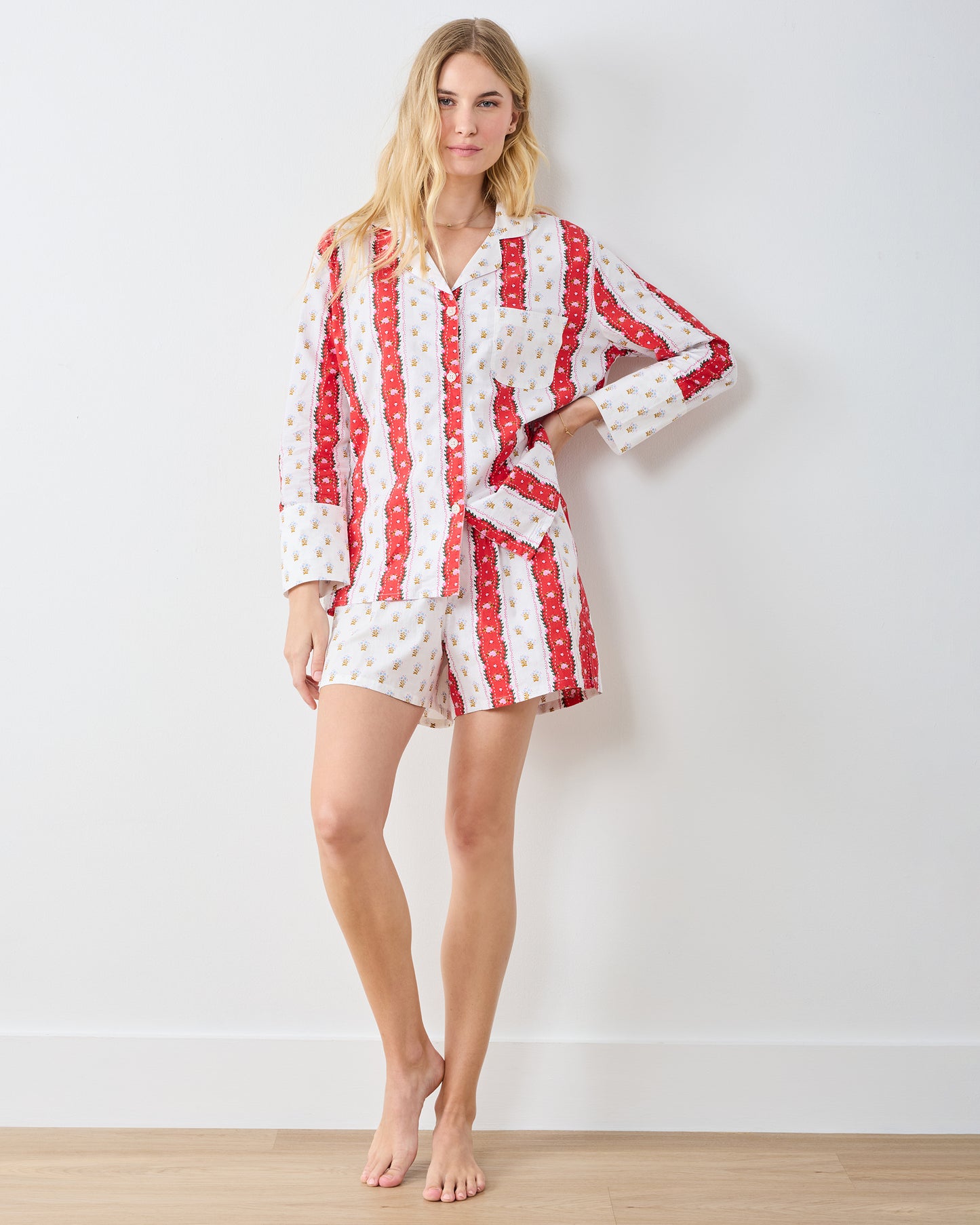Sweetheart Stripes - Reese Boxer Set - Cherry Cola - Printfresh