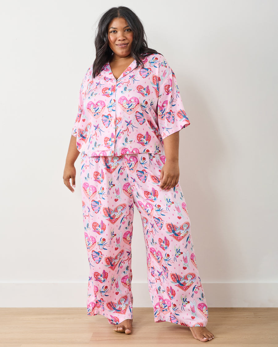 Swooning Sparrows - Eco Satin Wildest Dreams Set - Pink Petal - Printfresh