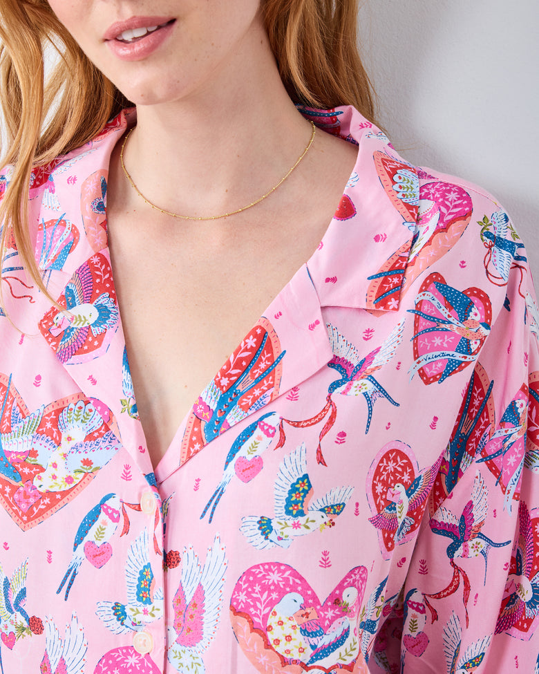 Swooning Sparrows - Eco Satin Wildest Dreams Set - Pink Petal - Printfresh