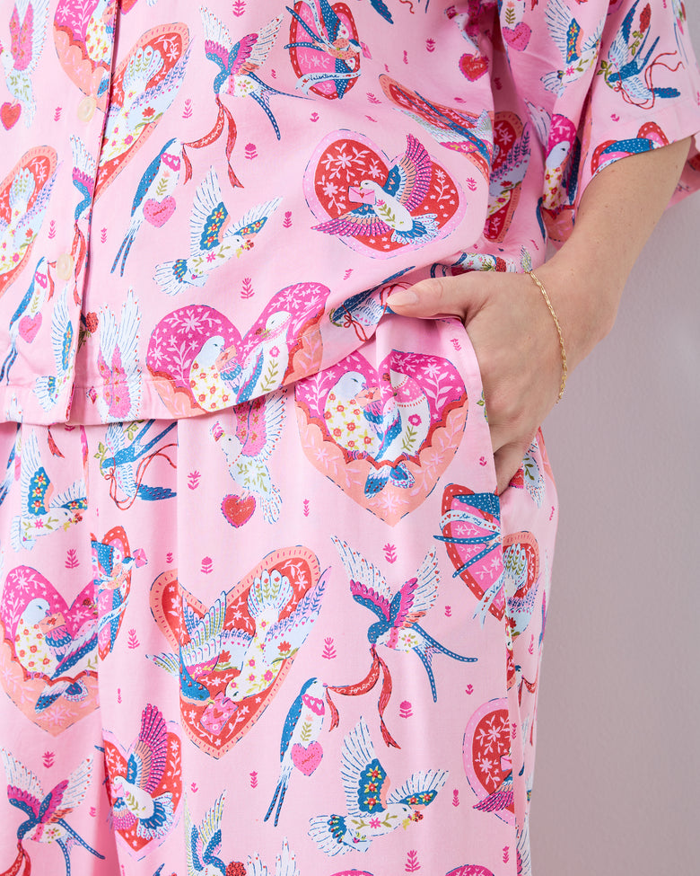 Swooning Sparrows - Eco Satin Wildest Dreams Set - Pink Petal - Printfresh