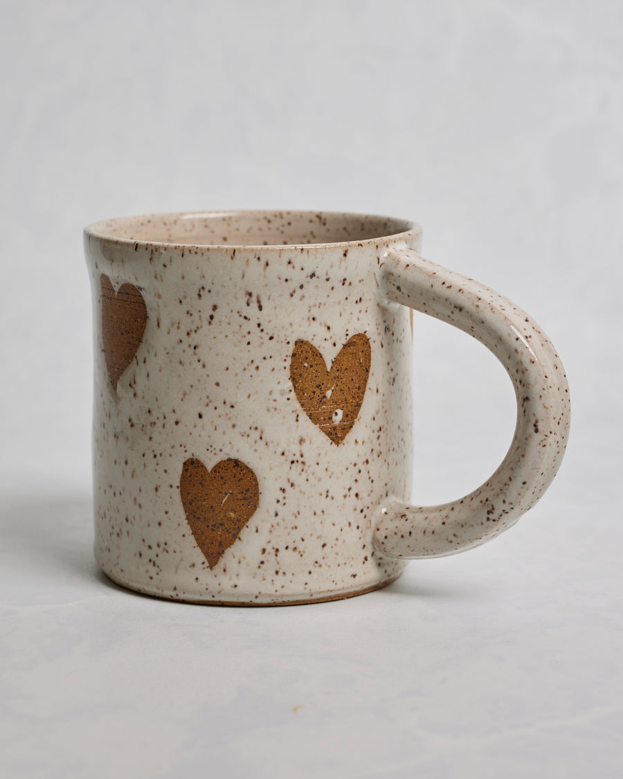 Handmade Ceramic Mug – Heart - Sarah Mennell Ceramics - Printfresh