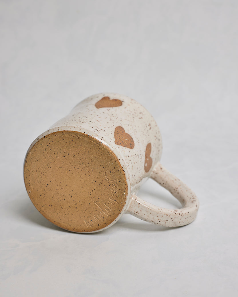 Handmade Ceramic Mug – Heart - Sarah Mennell Ceramics - Printfresh