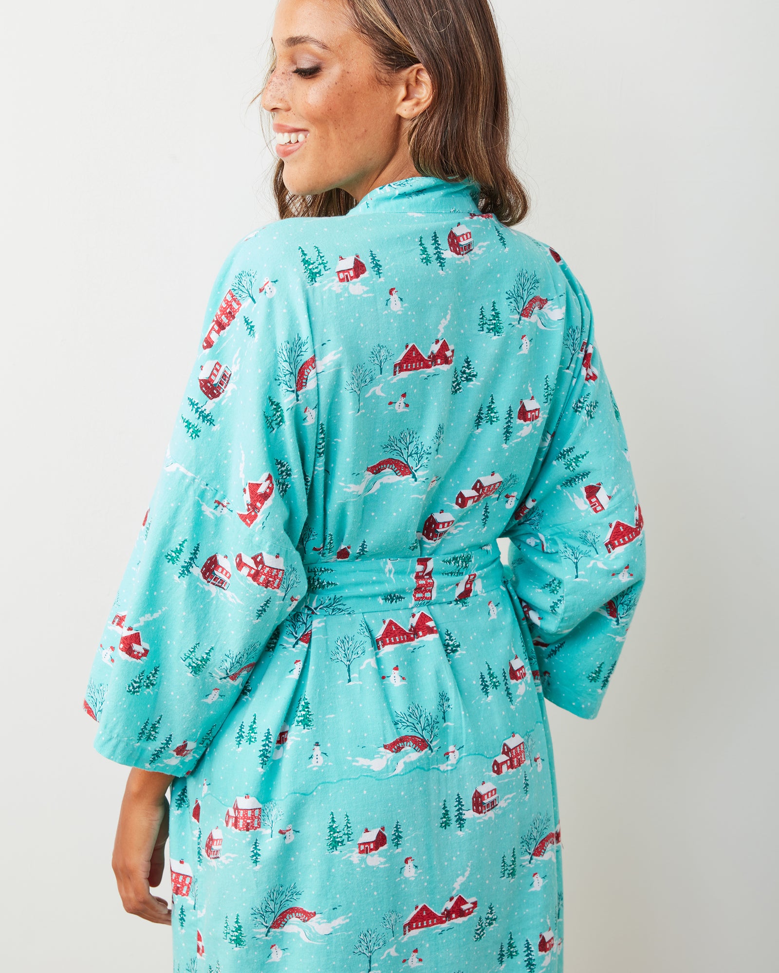 Winter Wonderland - Flannel Robe - Snow Day - Printfresh