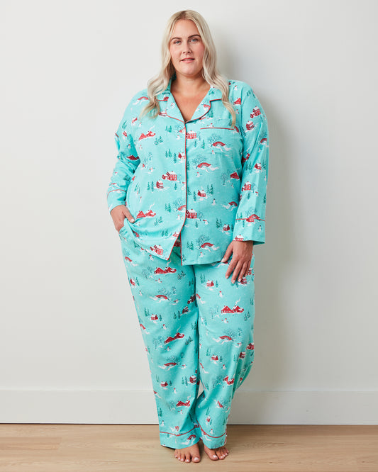 Winter Wonderland - Lightweight Flannel Long PJ Set - Snow Day - Printfresh