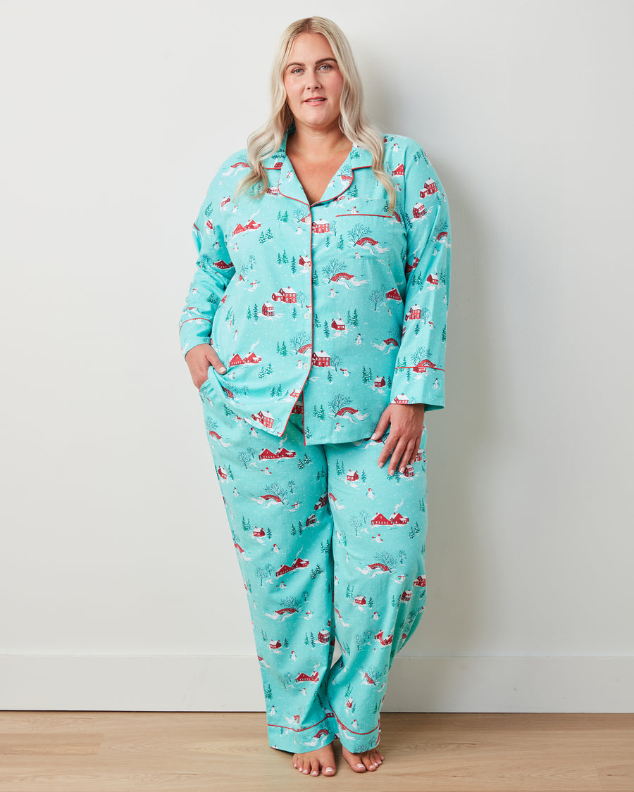 Winter Wonderland - Lightweight Flannel Long PJ Set - Snow Day - Printfresh