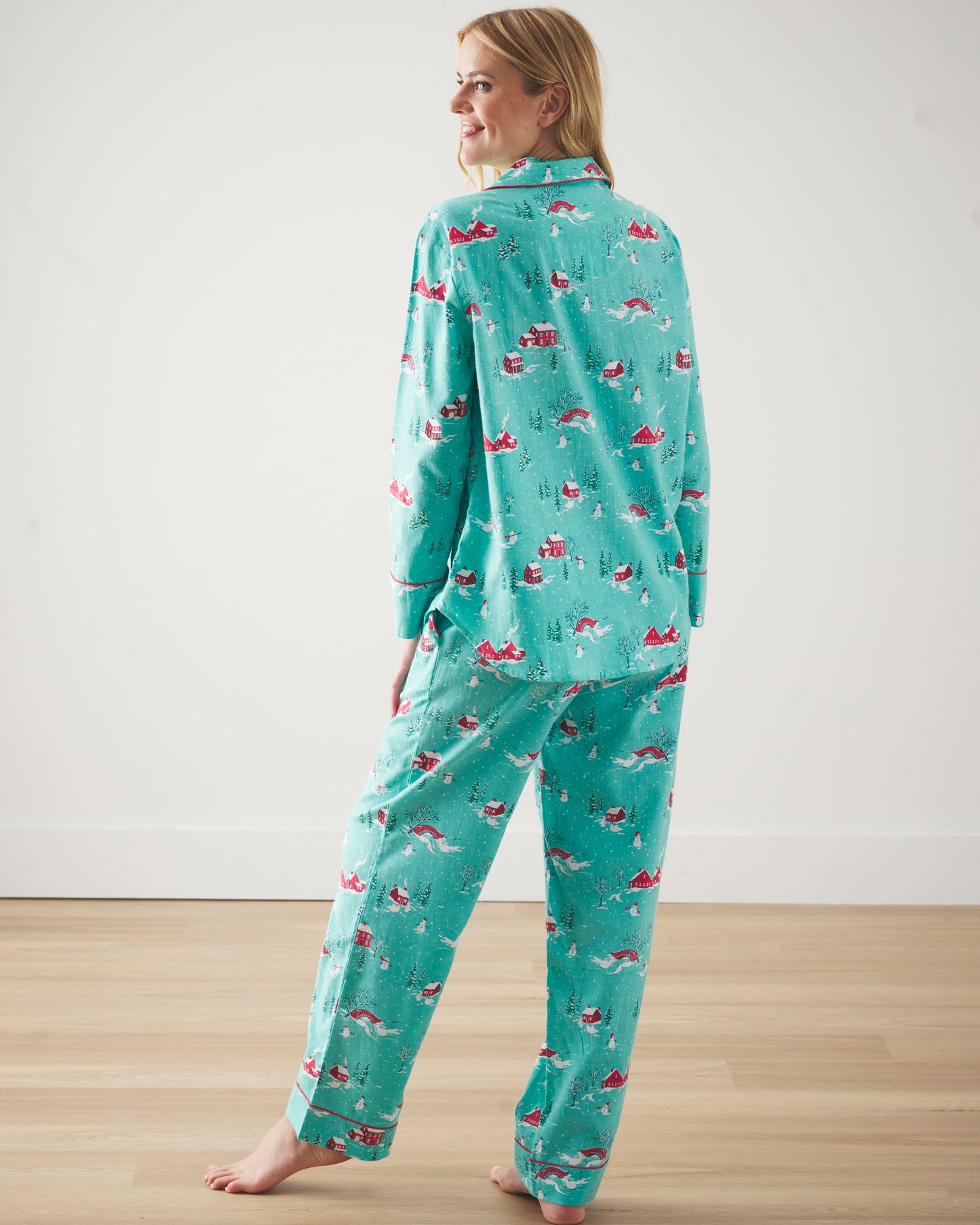 Winter Wonderland - Lightweight Flannel Long PJ Set - Snow Day - Printfresh