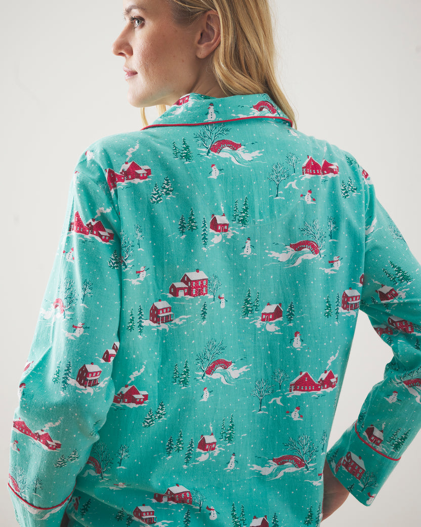 Winter Wonderland - Lightweight Flannel Long PJ Set - Snow Day - Printfresh