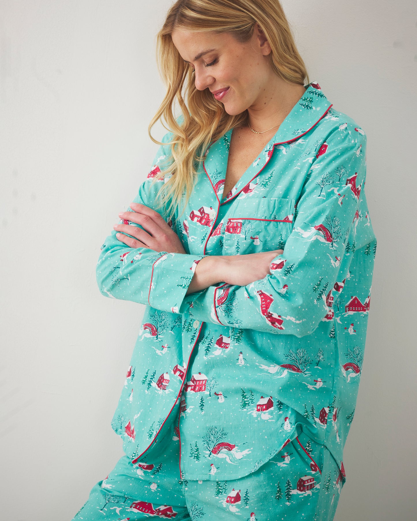 Winter Wonderland - Lightweight Flannel Long PJ Set - Snow Day - Printfresh
