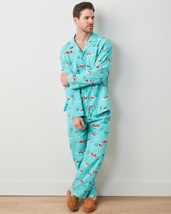 Winter Wonderland - Men's Flannel Long PJ Set - Snow Day - Printfresh