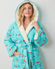 Winter Wonderland - Flannel Quilted Hooded Sherpa Robe -  Snow Day - Printfresh