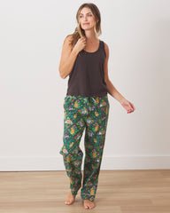 Woodland Critters -  Flannel PJ Pants - Fern - Printfresh