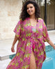 Bagheera - Daylight Open Front Cover-Up - Hot Pink - Printfresh