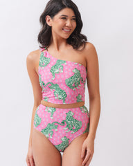 PF + Lime Ricki Tiger Queen - High Waist Bottom - Pink Limo - Printfresh